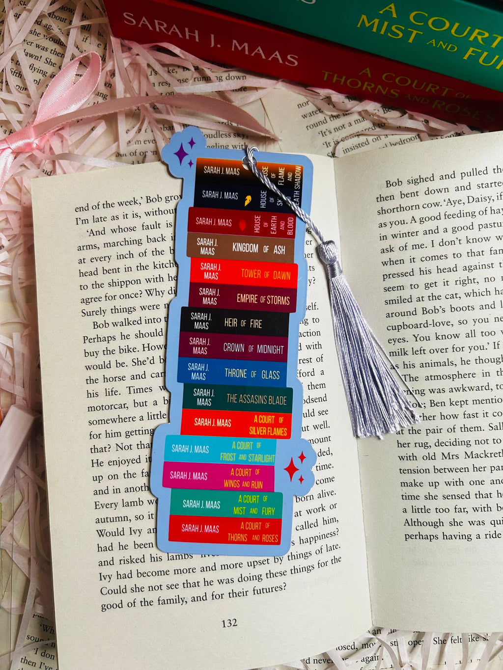 Sarah J. Maas Bookstack Bookmark – 400GSM, Tassel, Official