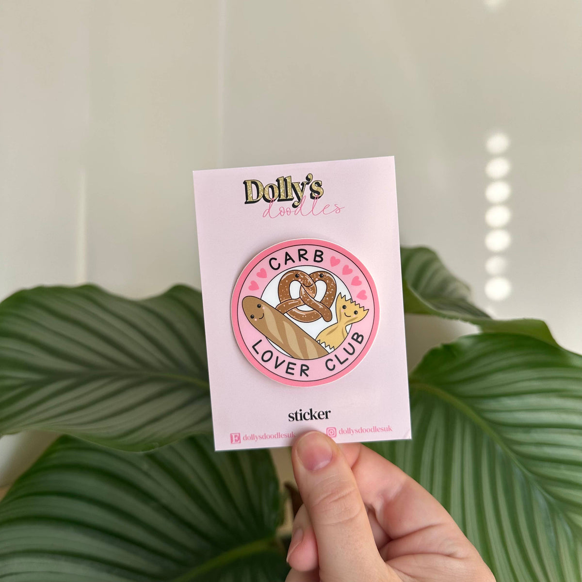 Matte Sticker | Carb Club Pasta Potato Bread Food Pink Gift