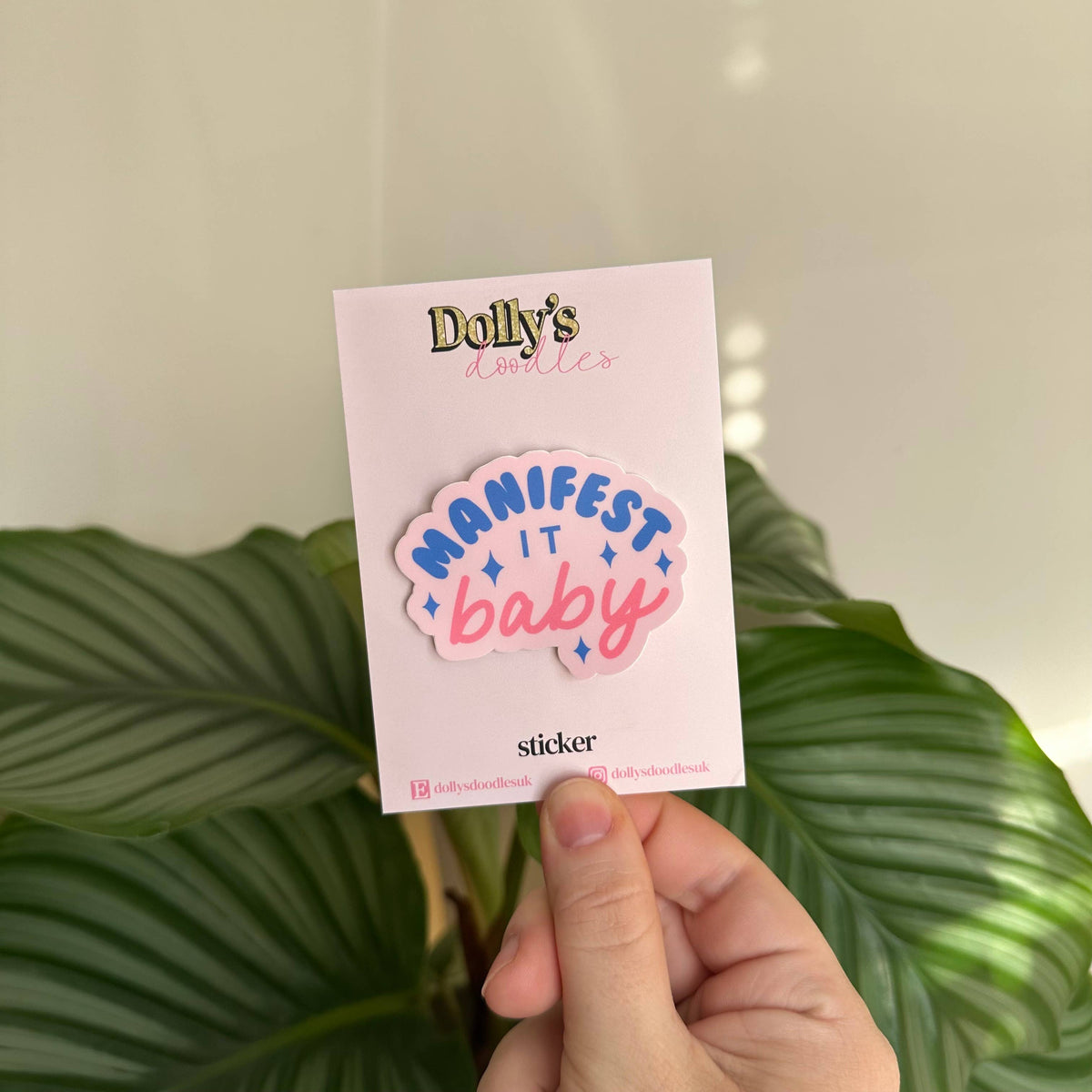 Matte Sticker | Manifest It Baby Pink Motivational Cute Gift