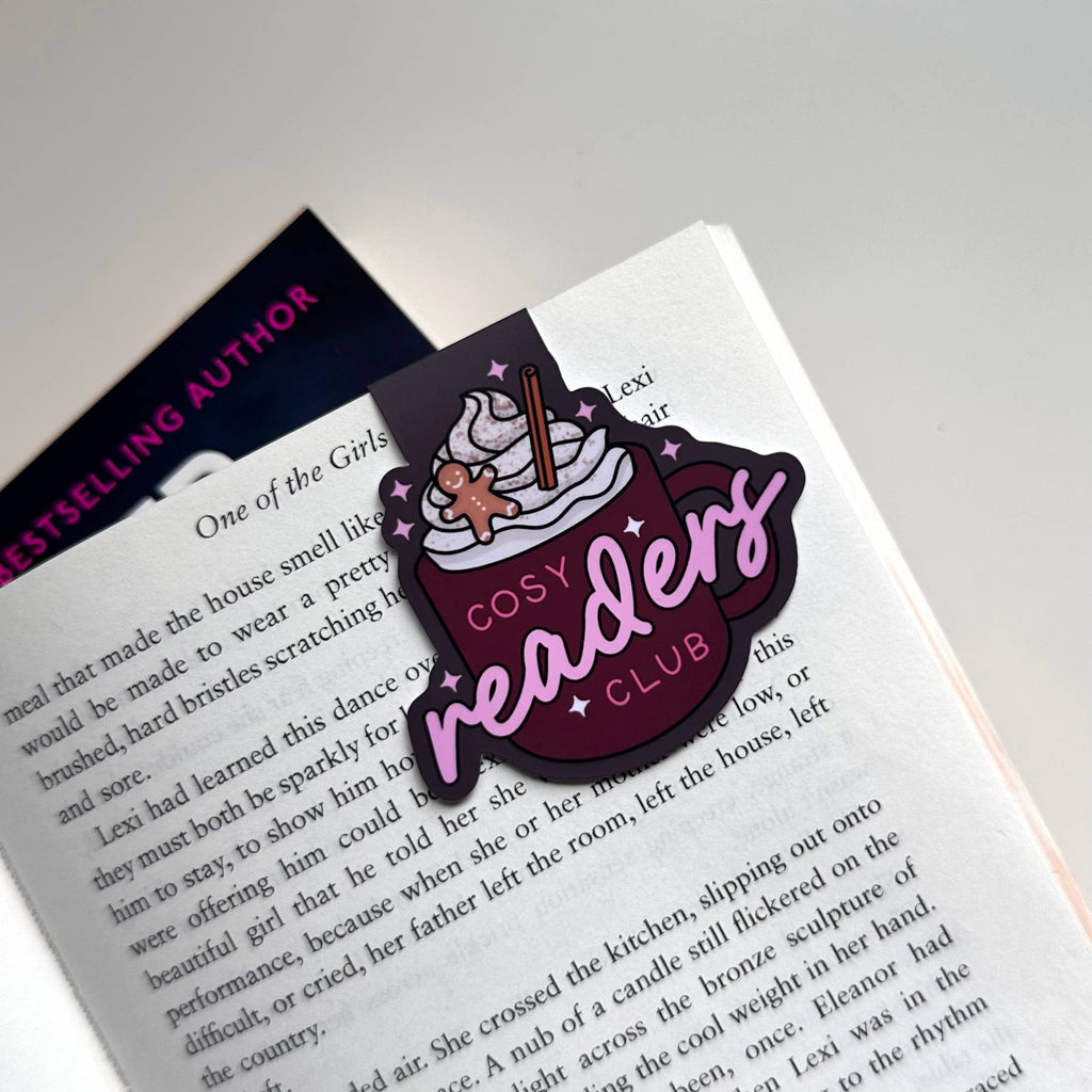 Cosy Readers Club Mug Magnetic Bookmark Reading Gift