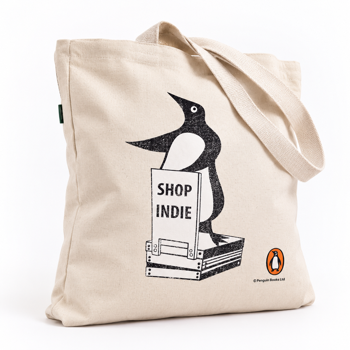 'Shop Indie' Penguin Tote Bag